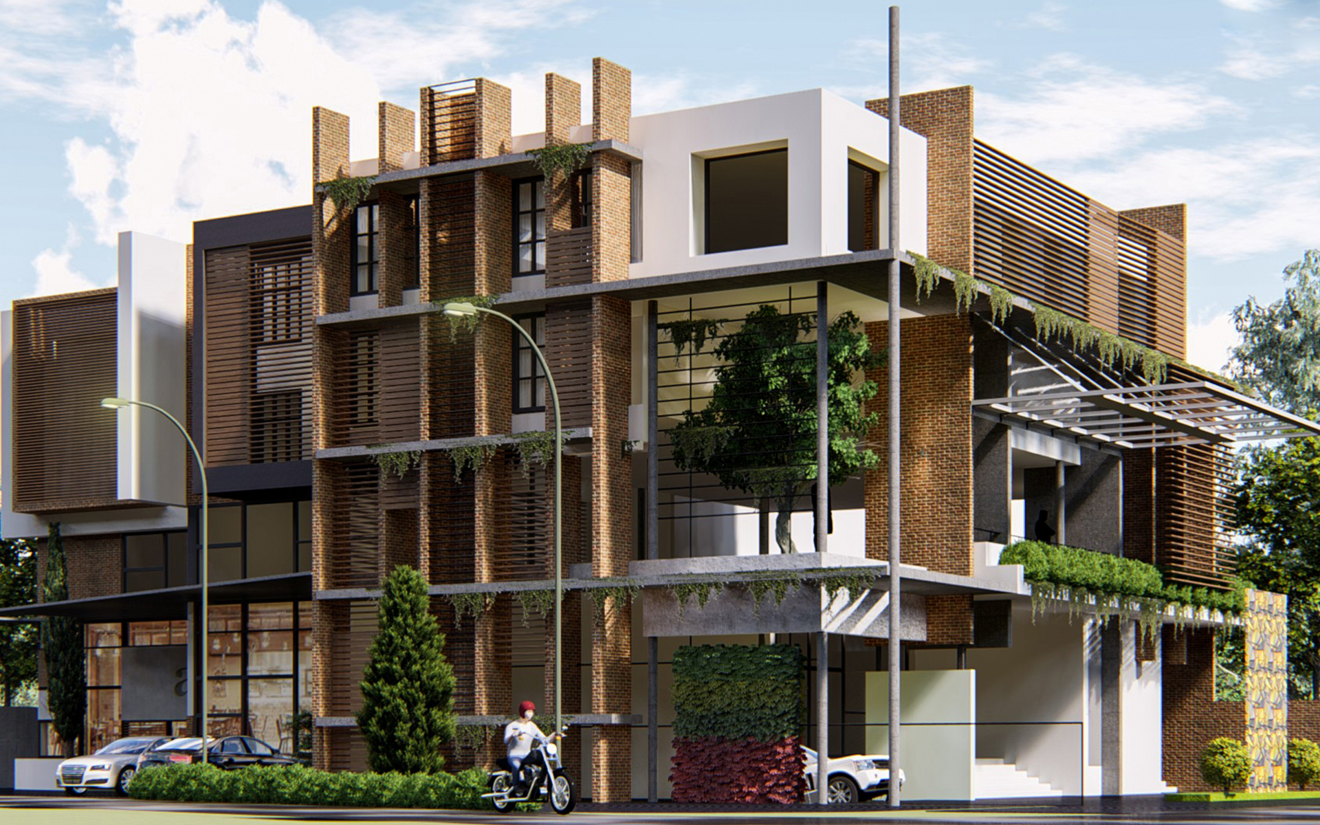 brick apartment design